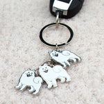 Keychains Hot Samoyed Animal Dogs Keychain