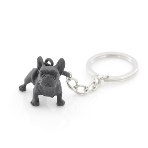 Vintage 3 Colors 3D French Bulldog Key Chains