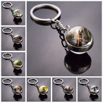 Dog Keychain Lovely Dog Picture Glass Ball Key Chains