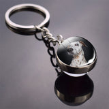 Dog Keychain Lovely Dog Picture Glass Ball Key Chains