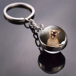 Dog Keychain Lovely Dog Picture Glass Ball Key Chains