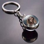 Dog Keychain Lovely Dog Picture Glass Ball Key Chains