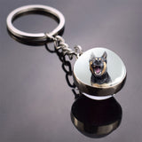 Dog Keychain Lovely Dog Picture Glass Ball Key Chains