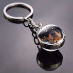 Dog Keychain Lovely Dog Picture Glass Ball Key Chains