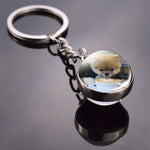 Dog Keychain Lovely Dog Picture Glass Ball Key Chains