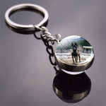 Dog Keychain Lovely Dog Picture Glass Ball Key Chains