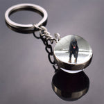 Dog Keychain Lovely Dog Picture Glass Ball Key Chains