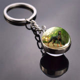 Dog Keychain Lovely Dog Picture Glass Ball Key Chains