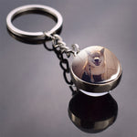 Dog Keychain Lovely Dog Picture Glass Ball Key Chains