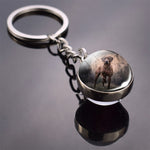 Dog Keychain Lovely Dog Picture Glass Ball Key Chains