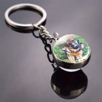 Dog Keychain Lovely Dog Picture Glass Ball Key Chains